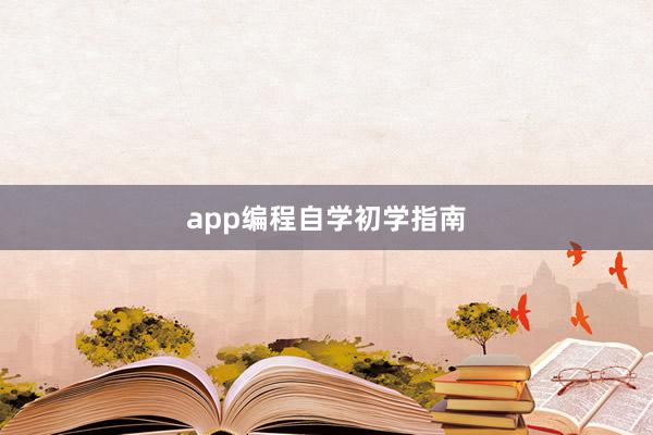 app编程自学初学指南