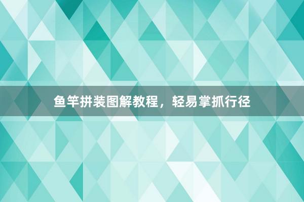 鱼竿拼装图解教程，轻易掌抓行径